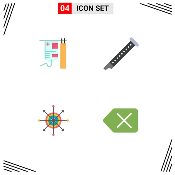 Conjunto Iconos Interfaz Usuario Moderna Signos Signos Goteo Enfoque Tratamiento — Vector de stock