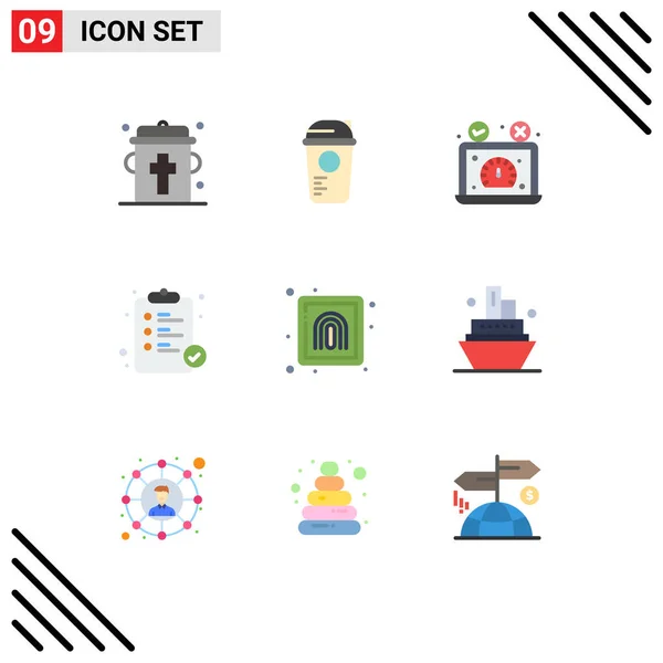 Pictogram Set Simple Flat Színek Jelentés Orvosi Termo Kórház Sebességmérő — Stock Vector