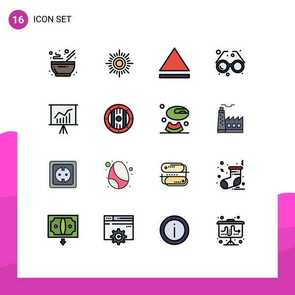 Set Modern Icons Sysymbols Signs Element Office Accessory Meeting Sun — Archivo Imágenes Vectoriales