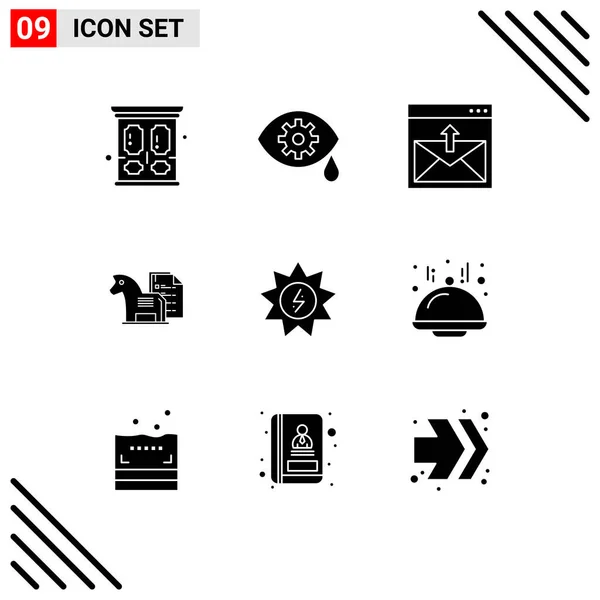 Universal Icon Symbols Group Modern Solid Glyphs Tactic Chess Contact — Vetor de Stock