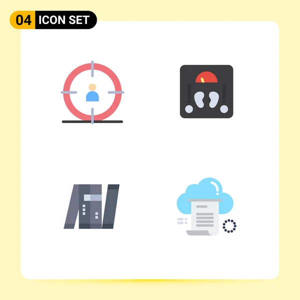Pack Modern Flat Icons Signs Symbols Web Print Media Seo — Stock Vector