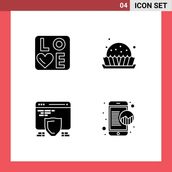 Universal Icon Symbols Group Modern Solid Glyphs Sign Seo Wedding - Stok Vektor