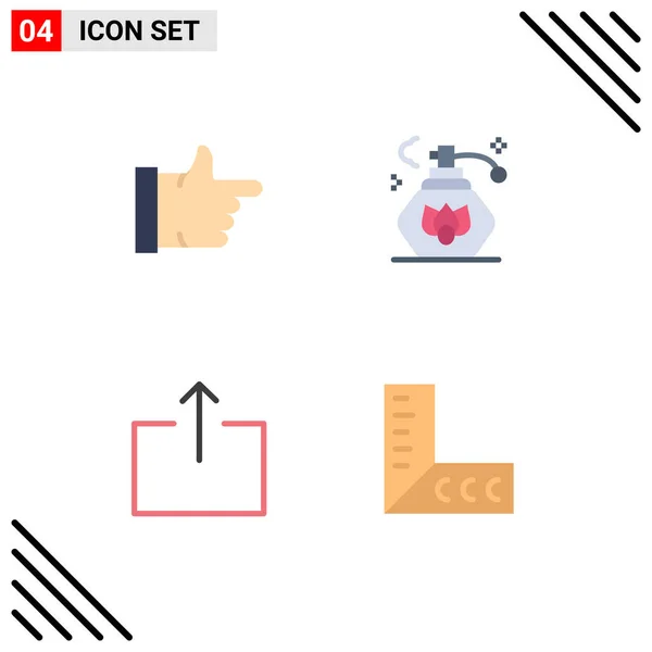 Packung Mit Kreativen Flat Icons Von Done Geometrie Reinigung Pfeil — Stockvektor