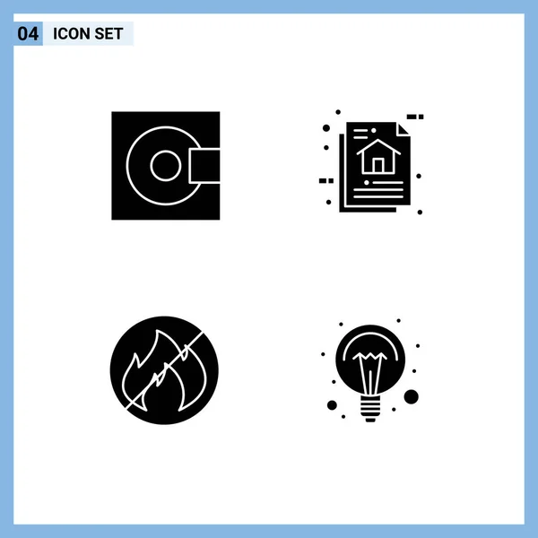 Modernes Set Von Solid Glyphen Piktograph Von Geräten Programm Algorithmus — Stockvektor