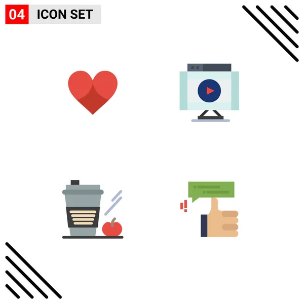 Benutzeroberfläche Flaches Icon Pack Moderner Zeichen Und Symbole Für Geschenk — Stockvektor