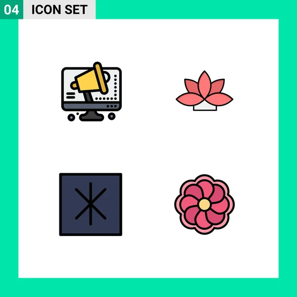 Icône Vectorielle Stock Paquet Signes Symboles Ligne Pour Entreprise Glacière — Image vectorielle