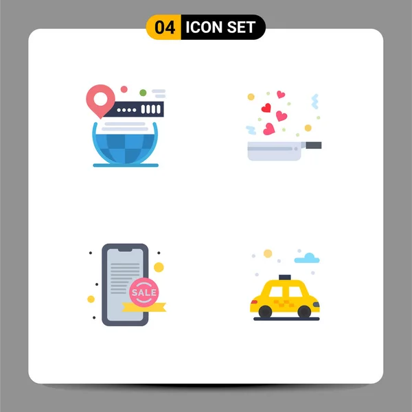 User Interface Flat Icon Pack Modern Signs Sysymbols Map Marketing — Archivo Imágenes Vectoriales