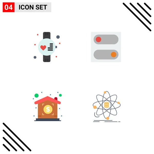 Universal Flat Icons Set Web Mobile Applications Gym Analysis Preferences —  Vetores de Stock