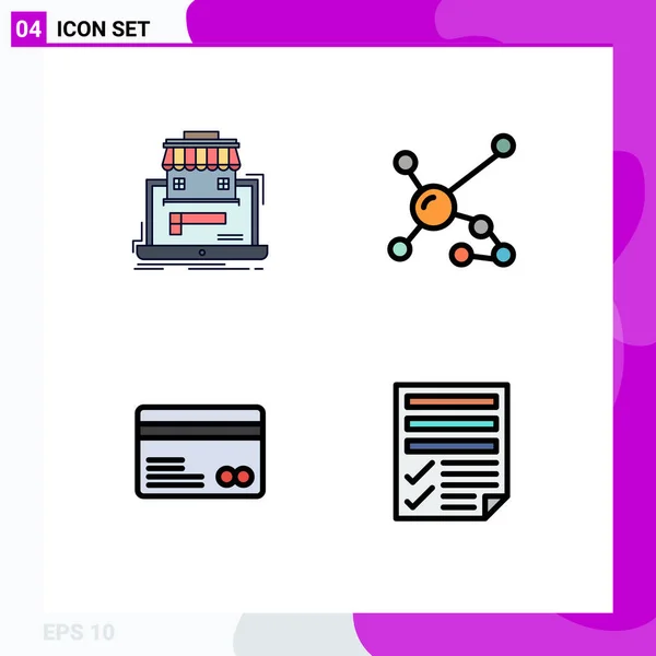 Creative Icons Modern Signs Sysymbols Business Genetic Data Biochemistry Credit — Vector de stock