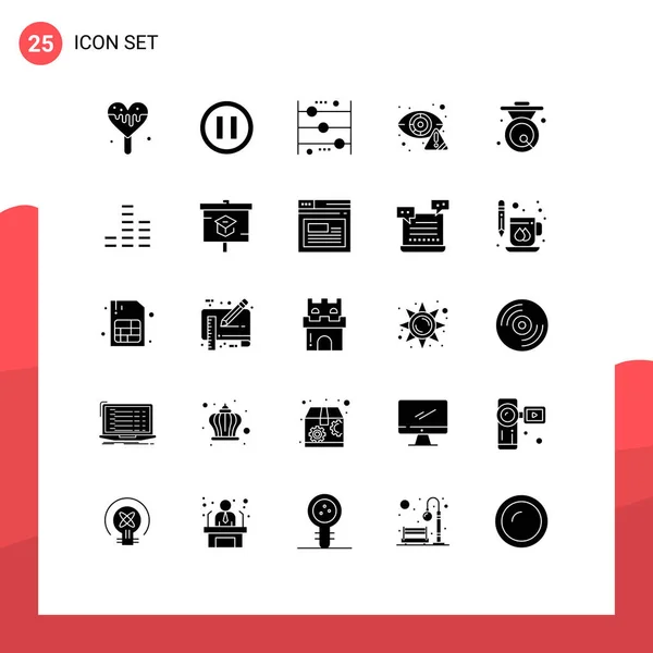 Creative Icons Modern Signs Symbols Bell Internet Calculator Eye Cyber — Stock Vector