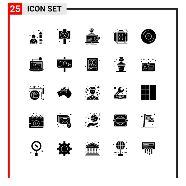 Universal Icon Symbols Group Modern Solid Glyphen Devices Kit Chat — Stockvektor