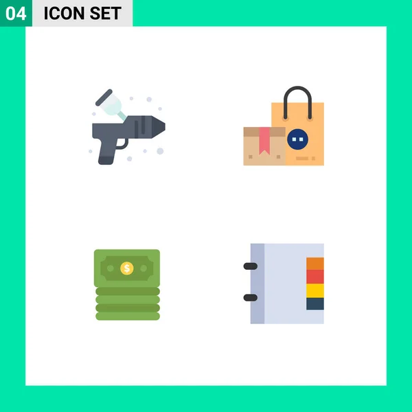 User Interface Pack Basic Flat Icons Airbrush Banking Arts Product — Stockový vektor