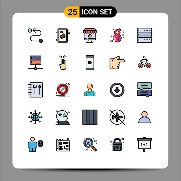 Set Modern Icons Symbols Signs Devices Admin Computer Woman Female — Stock Vector