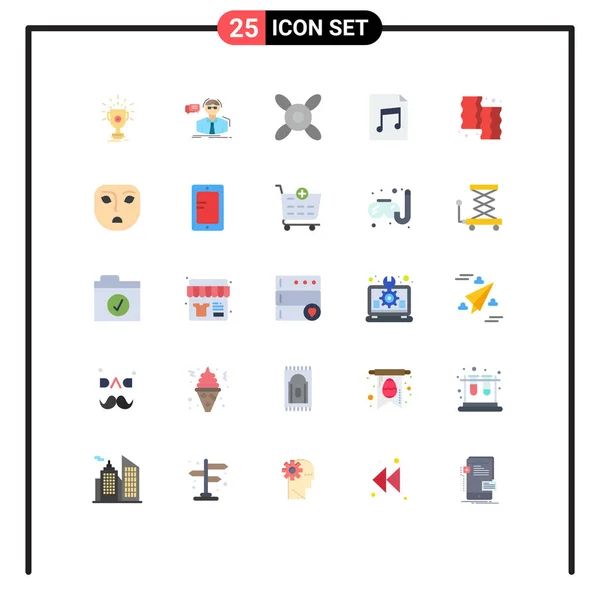 Universal Icon Symbols Gruppe Von Modernen Flachen Farben Für Kochen — Stockvektor