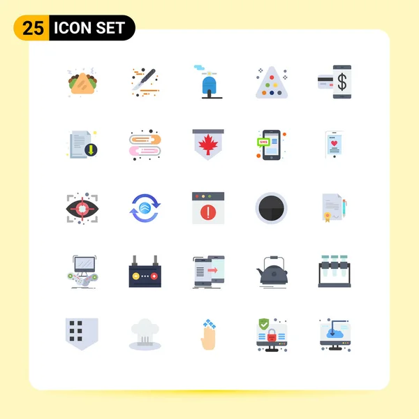 Set Modern Icons Sysymbols Signs Credit Card Scooter Sport Rack — Vector de stock