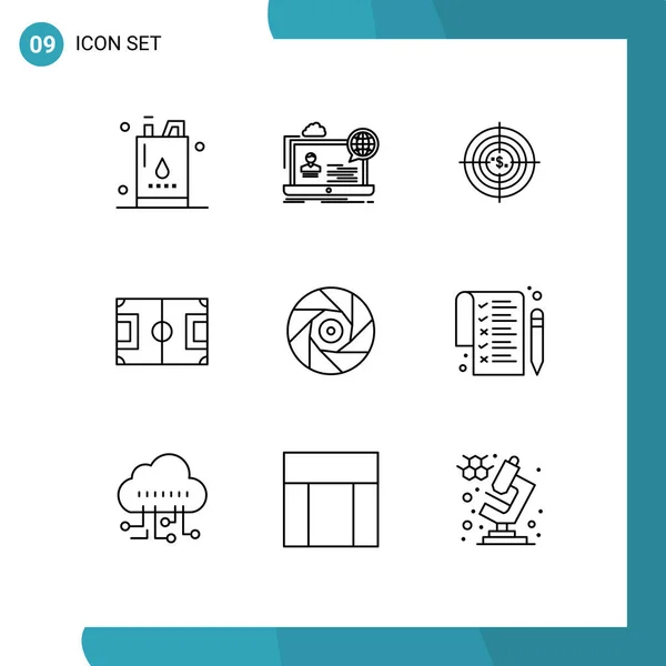 Conjunto Pictogramas Dinheiro Fundos Seminário Financeiro Negócios Elementos Design Vetores — Vetor de Stock