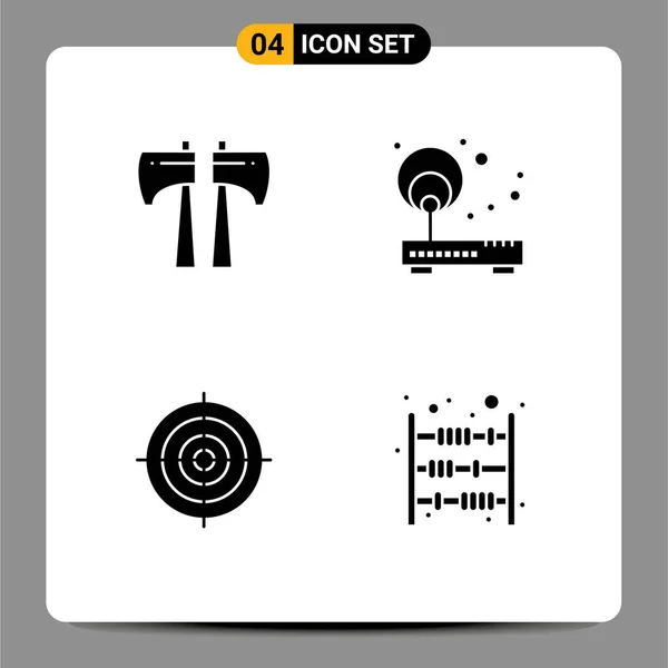 Set Von Modernen Symbolen Symbole Zeichen Für Axt Ziel Zugang — Stockvektor