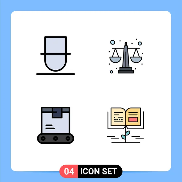 Creative Icons Modern Signs Símbolos Caballero Fábrica Usuario Igualdad Envío — Vector de stock