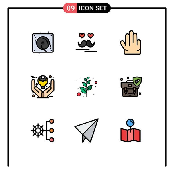 2014 Mobile Interface Filledline Flat Color Set Pictograms Olive Ideas — 스톡 벡터