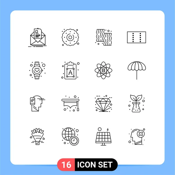 Set Modern Icons Symbols Signs Hand Minimize Sweets Layout Farm — Stock Vector