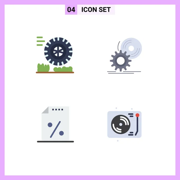 Stock Vector Icon Pack Line Signs Symbols Friction Financial Software — 스톡 벡터