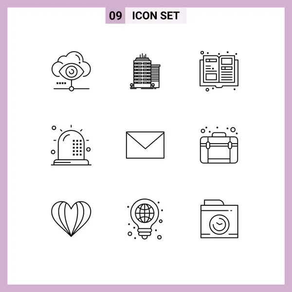 Universal Icon Symbols Group Modern Outlines Sms Form Top Fitness — Stockvektor