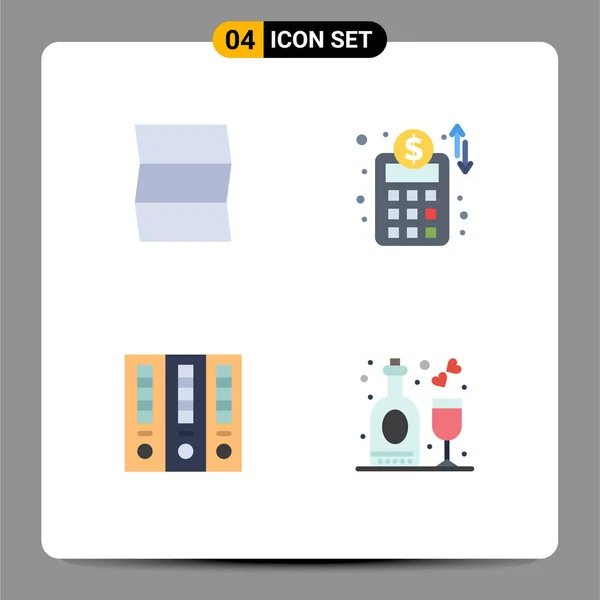 Creative Icons Modern Signs Symbols Location Finance Accounts Plan Archive — Διανυσματικό Αρχείο