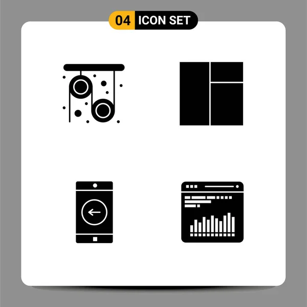 Set Van Moderne Pictogrammen Symbolen Tekenen Voor Fysica Links Wetenschap — Stockvector