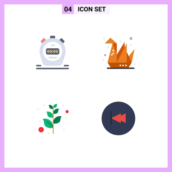 Thematic Vector Flat Icons Editable Sysymbols Timer Peace Design Paper — Archivo Imágenes Vectoriales