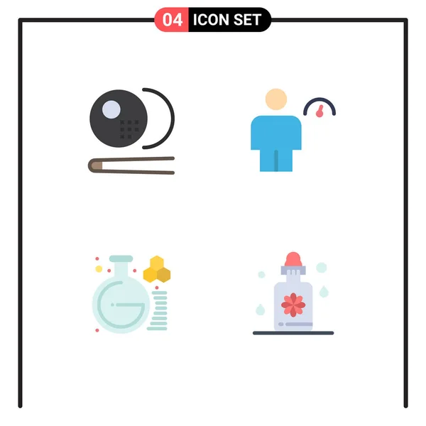 Universal Flat Icons Set Web Mobile Applications Billiards Chemistry Sports — 스톡 벡터