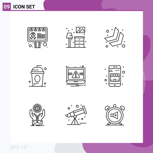 2017 Mobile Interface Outline Set Pictograms Laptop Independece Arrow Holiday — 스톡 벡터