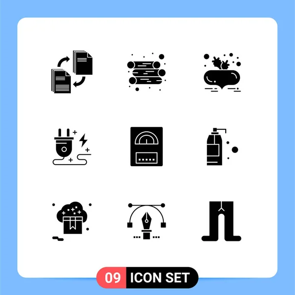 Universal Icon Symbols Group Modern Solid Glyphs Heater Nature Beet — 스톡 벡터