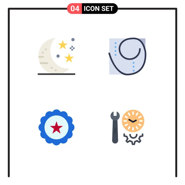 Set Commercial Flat Icons Pack Bar Drink Party Proportion Use — Vector de stock