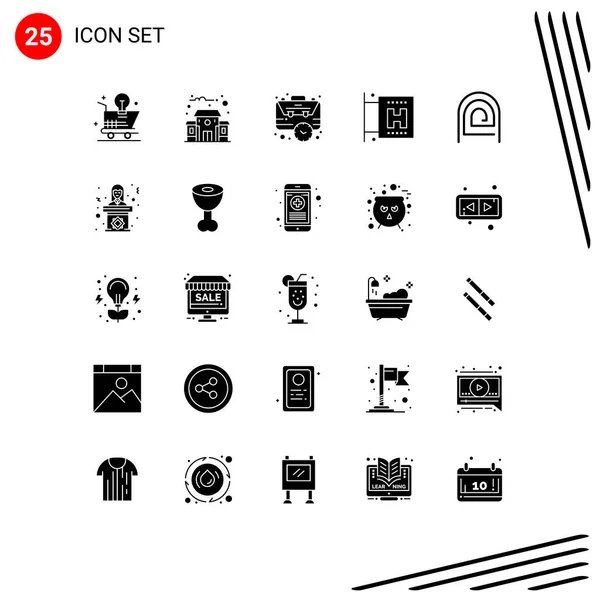 Stock Vector Icon Pack Líneas Símbolos Para Impresiones Dactilares Vacaciones — Archivo Imágenes Vectoriales