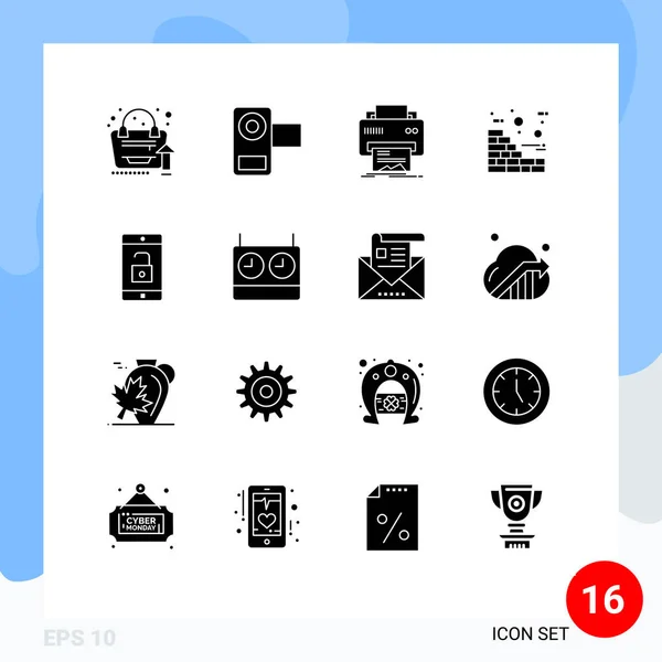 Vector Stock Icon Pack Líneas Signos Símbolos Para Aplicación Construcción — Vector de stock