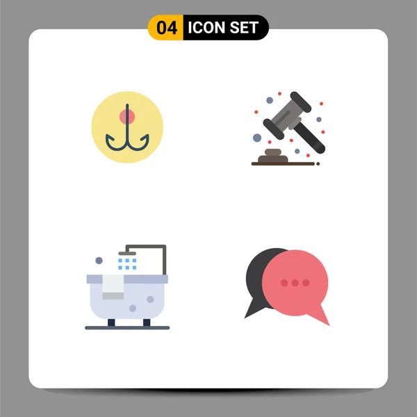 User Interface Flat Icon Pack Modern Signs Symbols Draft Μπάνιο — Διανυσματικό Αρχείο