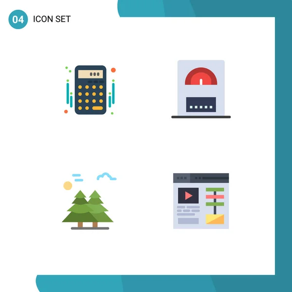 Vector Stock Icon Pack Líneas Signos Símbolos Para Contabilidad Canada — Vector de stock