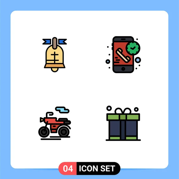 Vector Stock Icon Pack Líneas Signos Símbolos Para Balón Motor — Vector de stock