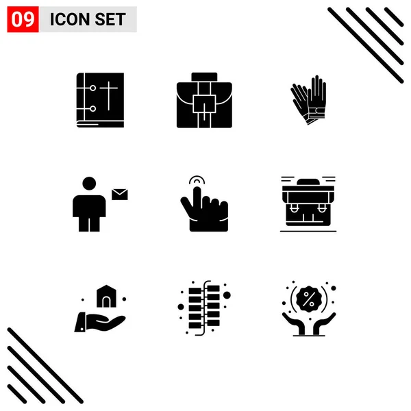 Stock Vector Icon Pack Van Line Signs Symbolen Voor Dubbele — Stockvector