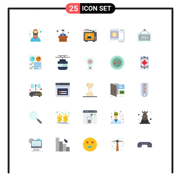 Set Modern Icons Symbols Signs Open Lover Heart Marketing Editable — Stock Vector