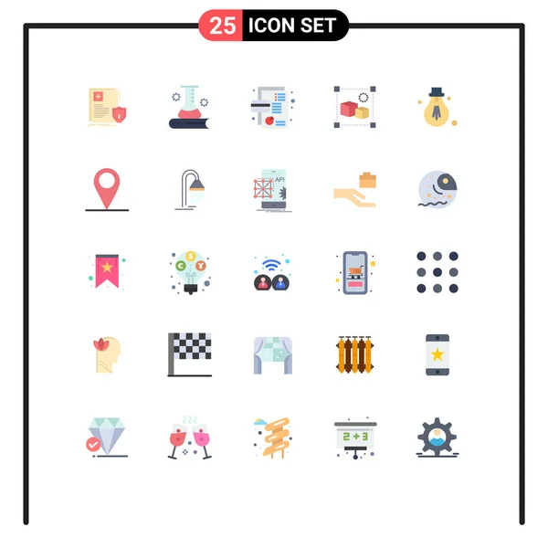 Universal Icon Symmbols Group Modern Flat Colors Processing Design Science — Wektor stockowy