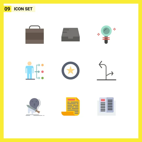 Creative Icons Modern Signs Symbols Business Star Find Male Network — Stock Vector