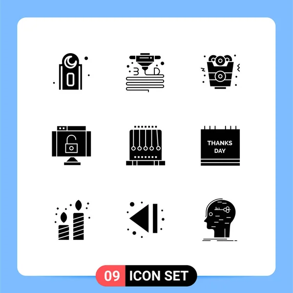 Universal Icon Symbols Group Modern Solid Glyphen Swing Pendel Fast — Stockvektor