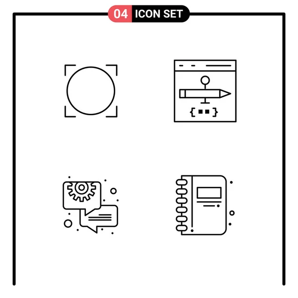 Univerzális Vonal Jelek Szimbólumok Omni Üzleti Crypto Érme Kódolás Tanácsadás — Stock Vector