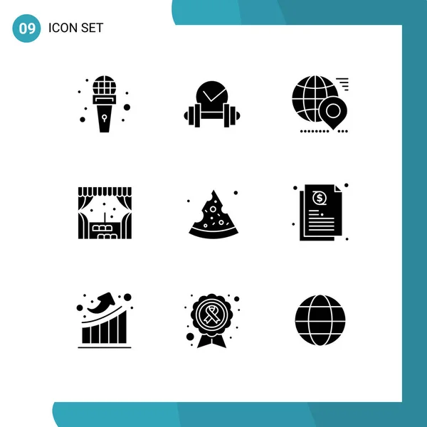 Icône Vectorielle Stock Paquet Signes Symboles Ligne Pour Nourriture Fenêtre — Image vectorielle