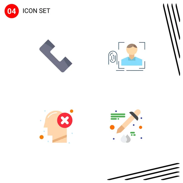 Flat Icon Koncept Pro Webové Stránky Mobilní Apps Volání Mozek — Stockový vektor