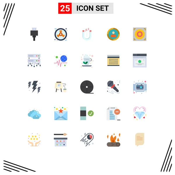 Set Modern Icons Sysymbols Signs Speaker Web Magnet Audience Targeting — Archivo Imágenes Vectoriales