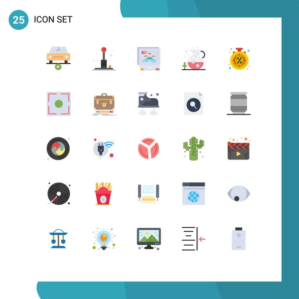 Stock Vector Icon Pack Mit Zeilenzeichen Und Symbolen Für Lebensmittel — Stockvektor