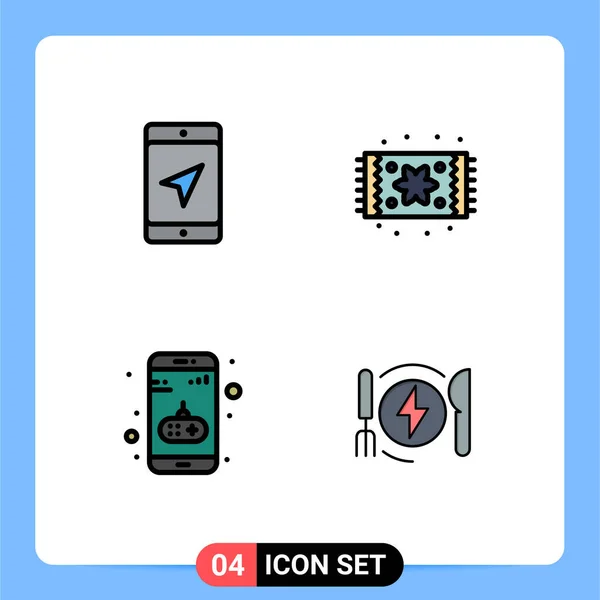 Creative Icons Modern Signs Sysymbols Mobile Entertainment Service Furniture Mobile — Vector de stock