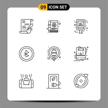 Harita, yumurta, büyük indirim, paskalya, ui Düzenlenebilir Vektör Tasarım Elementleri için 9 Vektör Özeti